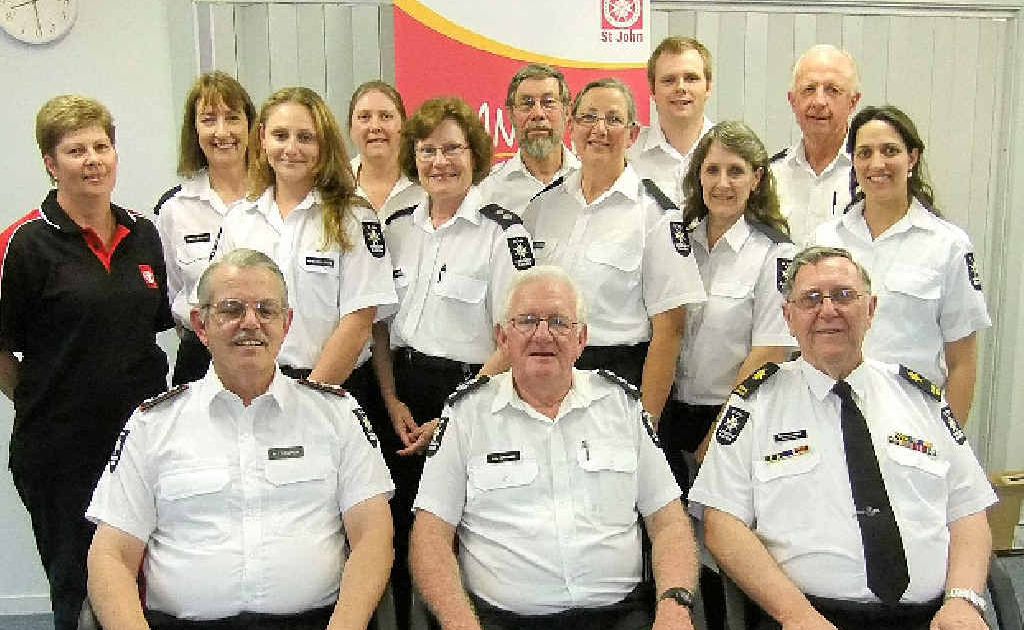 AWARDED: The St John Lismore Division team with Regional Chaplain Rev Graeme Davis (seated front right) at a recent awards presentation night. AWARDED: The St John Lismore Division team with Regional Chaplain Rev Graeme Davis (seated front right) at a recent awards presentation night.